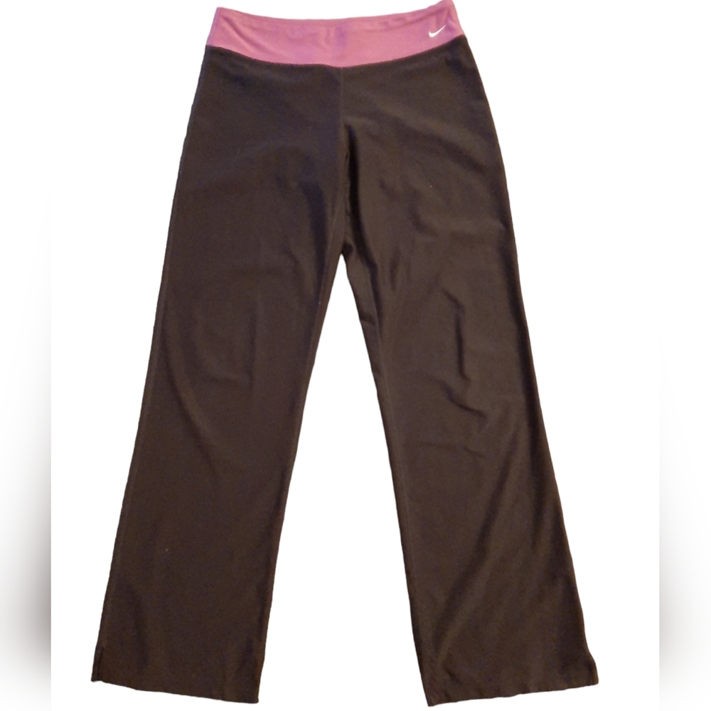 Nike Brown and Pink Flare Athletic Pants Size Medium